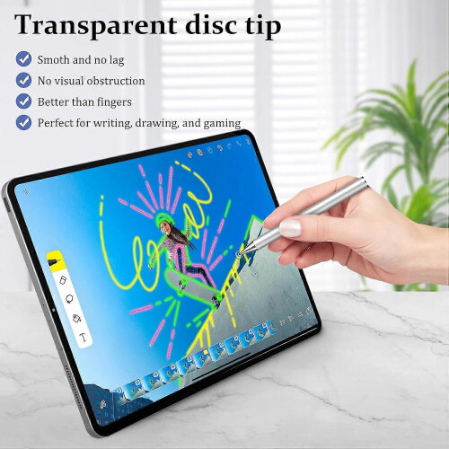 5 Pack Precision Disc Stylus Pens for iPad Touch Screens High Sensitivity Fine Point 1