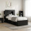 VidaXL vidaXL Headboard Cabinet with Storage Black Engineered Wood 1