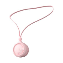 (Pink, No case) CXINLky Mini Halsventilator USB klappbar LCD Display lange Akkulaufzeit für Reisen