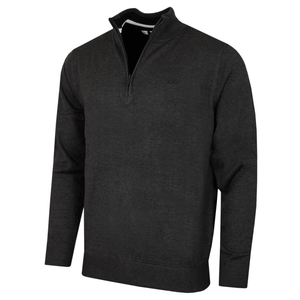 Calvin Klein (L, Charcoal Sport) Mens 2026 Campus 1/2 Zip All Season Easy Care Sweater