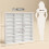 Homcom HOMCOM DVD Storage Unit, Media Storage Shelf with 24 Compartments, White 3