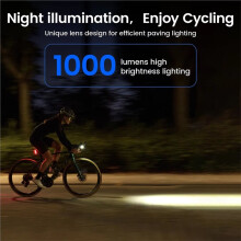 FR1000 Bike Headlight for Wahoo Bryton XOSS IGPSPORT Rechargeable Integrated Bicycle Light and GPS Bracket Design