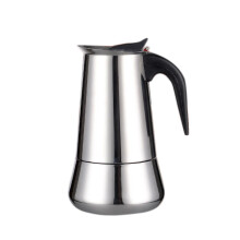 Espressobryggare med Induktionshäll i Rostfritt Stål, Kaffe i Italiensk Stil Hemma med Moka-Kanna i Modern Krom
