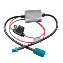Amplificador de Señal de Antena en Línea para Radio FM AM de 12 V para Automóvil ANT208 con Ganancia de 25 DB y Nivel de Ruido Inferior A 7 DB para