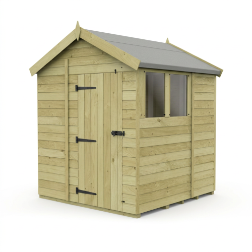 7 x 7 Apex Shed Tanalised (Single Door, With Windows) 1