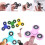 (Green)Fidget Spinner Toys Plastic Alloy Material Solid Color Decompression Rotate 5