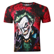 (XL)The Dark Knight Clown Joker Batman 3d Tops Round Neck Short Sleeve T Tee Shirt