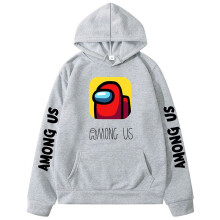 (Gray,XL)Amongus Hippop Sport Hoodie Pullover Jumper Sweater Shirt Streetwear Sweatshirt