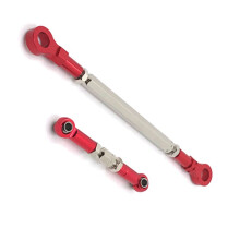 Metall Lenkung Stange Servo VerknüPfung Stange für HB Toys ZP1001 ZP1002 ZP1003 ZP1004 1/10 RC Crawler Auto Upgrade Teile,Rot
