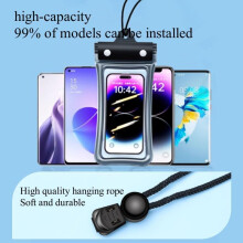 Custodia galleggiante impermeabile IPX8 per telefono con touchscreen, borsa a tenuta stagna per immersioni, colore bianco