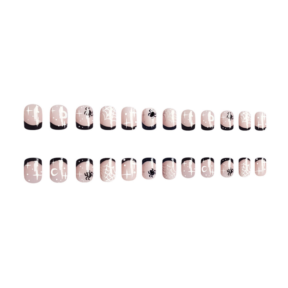 Dcph-Clothing Halloween Pink Press-On Nails For Women - 50 Char