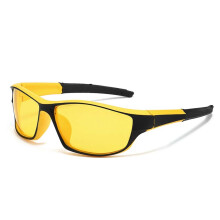 Sportliche Fahrradsonnenbrille kompatibel mit TR90 und TAC, UV400 Schutz, polarisierte Gläser für Herren und Damen Yellow