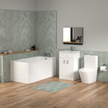 Bathroom Suite 1500mm Round Bathtub With Freestanding Vanity & Close Coupled Toilet