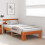 VidaXL vidaXL Bed Frame with Headboard Wax Brown 90 x 190 cm Solid Pine Wood 3