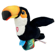 Happy Yappers Toucan Interactive Plush Bird - Talking Toy with Wing Flapping, Repeating Toy that Mimics Words & Sings - USB Rechargeable for Kids Play