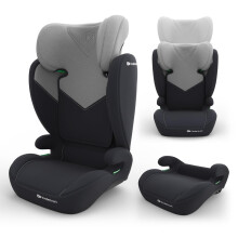 Kinderkraft I-Spark 2 PRO i-Size Car Seat 100-150 cm, 2-in-1 Booster, H-Guard, SPS, 10-Level Headrest, Universal Installation, Grey