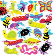 Bake Ross AR228 Insect Foam Stickers (Pack of 120) For Kids Arts, Crafts and Displays, 25mm-50mm