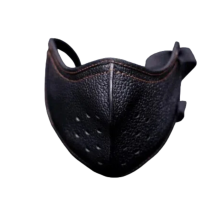 Punk leren halfgelaatsmasker voor motorrijden, stofwerend sportief gezichtsmasker voor motorrijders, geschikt voor buitengebruik