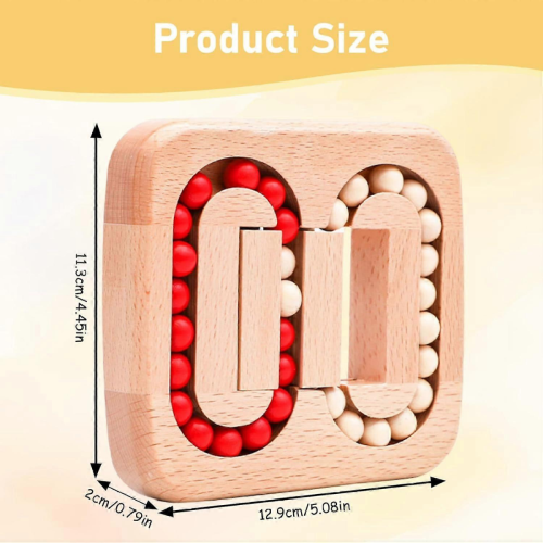 Ξύλινο Fidget Spinner Cube Περιστρεφόμενο παζλ με άκρα δακτύλου, κύβος φασολιών, πα 2