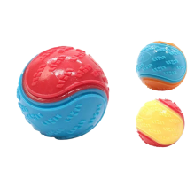 3 Pack Squeaky Dog Balls, Interactive Chew Toys for Puppies, Durable Teeth Cleaning Play Balls for Dogs