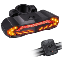 Fanale posteriore intelligente per bicicletta con indicatori di direzione, luce posteriore a LED ricaricabile tramite USB, allarme impe