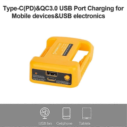 Προσαρμογέας φορτιστή USB για μπαταρίες ιόντων λιθίου 18V 20V, φορητός μετατροπέα 1