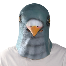 Halloween latex duivenmasker voor feestkostuum, origineel vogelmasker voor het hele hoofd voor volwassenen, cosplay verkleedkostuum