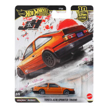 Hot Wheels Toyota AE86 Sprinter Trueno Car Culture Vehicle, Premium 1:64 Scale Die-Cast Toy Car with Real Riders Tires & Metal/Metal Body & Chassis, J