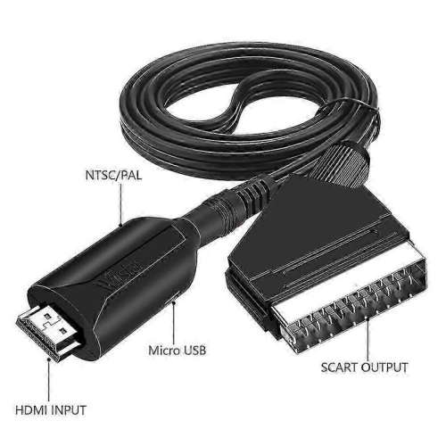 Καλώδιο HDMI σε SCART 1M, καλώδιο μετατροπέα άμεσης σύνδεσης, βολικός προσαρμογέας 1