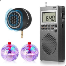 Súprava 4 ks paranormálneho vyšetrovacieho vybavenia s 2 LED mačacími loptičkami a reproduktorom Spirit Box na lov duchov