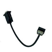 RS232 DB9 9-polige Buchse auf USB 2.0 A Stecker Serielles Kabel Adapter 25 cm für SPS-Datenübertragung