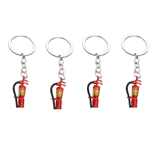 4-delige set sleutelhangers met brandblusserhanger, sleutelhangers voor brandweerlieden, tasjes en portemonnees, decoratieve accessoire