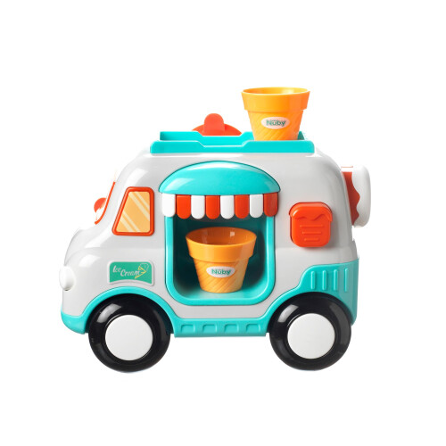 Nuby Nuby Ice Cream Shop Bubble Machine Bath Toy - Suction Cups | Includes 2 Cones | Interactive Play | Suitable from 3 Years