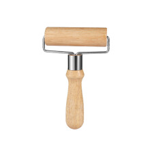 Teigroller mit Holzgriff für Pizza, Küchen-Pizza-Teigroller, Teigrollernadel
