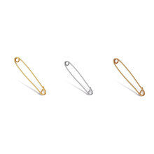 Collar Pins for Men Safety Pin Style Tie Bar for Wedding Business 3 Pcs