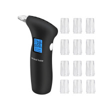 Profesionálny tester alkoholu v dychu s LCD obrazovkou, presný alkoholomer s 12 náustkami pre domáce použitie
