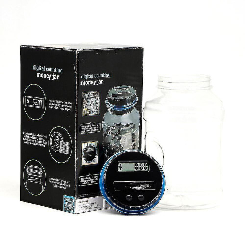 Automatic Coin Counting Jar with LCD Display, Large Capacity, Clear Coin Storage for Home Use 2