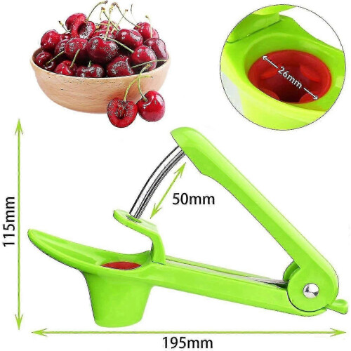 Cherry Pit Or Seed Remover, Kitchen Gizmo With Scoop Design For One-handed Use (black) 1