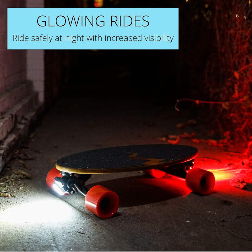 Ensemble de feux LED avant et arrière rechargeables par USB pour longboards électriques 1