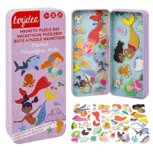 Toydea Magnetic Puzzle Box for Kids Ages 35 Mermaid Travel Puzzle Game