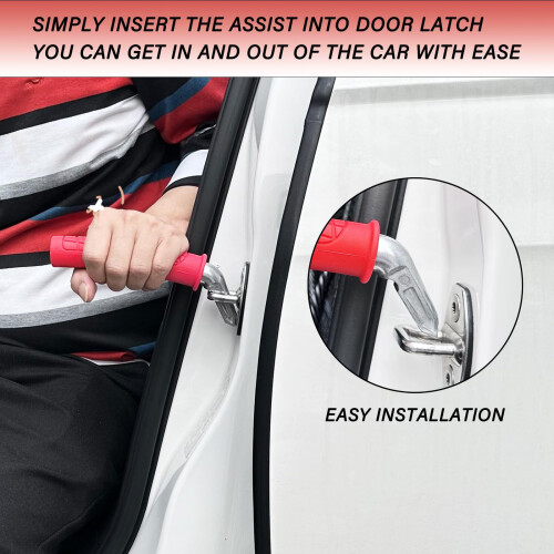 2Pcs Elderly Car Door Handle Assist Support Handle Portable Assistive Device for All Vehicles 1