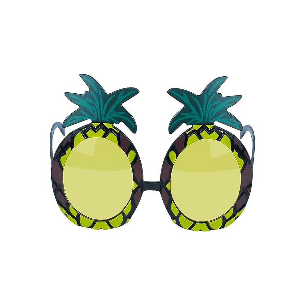 Navoys Pineapple Glasses - Novelty Adult Funny Sunglasses, Uv400 Protection, Elton John Fancy Dress, Hawaiian Costume Accessory, 5056622320441