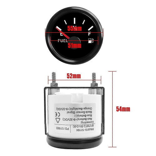 Ψηφιακός μετρητής καυσίμου 0-90 Ohm, μετρητής στάθμης καυσίμου με LED 52 mm για αυτοκ 1