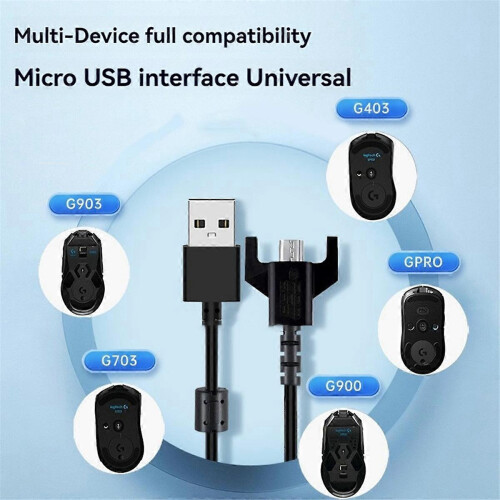 Ανταλλακτικό καλώδιο φόρτισης USB για ποντίκι παιχνιδιών GPRO GPW G900 G403 G703, καλώ 2