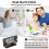 Projection Digital Clock,Alarm Clock Bedside,7.3'' LED Mirror with Date Display,Dual Alarm,DST,Snooze Function Black 5