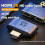 Προσαρμογέας διαχωριστή HDMI 2 σε 1, 1 είσοδος σε 2 εξόδους, μετατροπέας κατοπτρισ 2