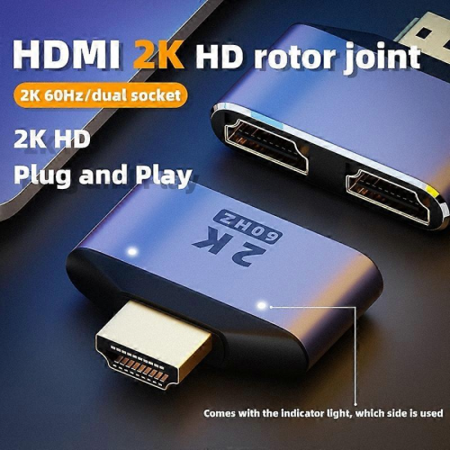Προσαρμογέας διαχωριστή HDMI 2 σε 1, 1 είσοδος σε 2 εξόδους, μετατροπέας κατοπτρισ 1
