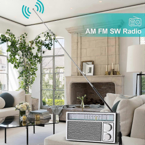 Φορητό ραδιόφωνο AM FM με βραχέα κύματα, επαναφορτιζόμενη μπαταρία, συμπαγής 2