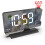 Projection Digital Clock,Alarm Clock Bedside,7.3'' LED Mirror with Date Display,Dual Alarm,DST,Snooze Function Black 1