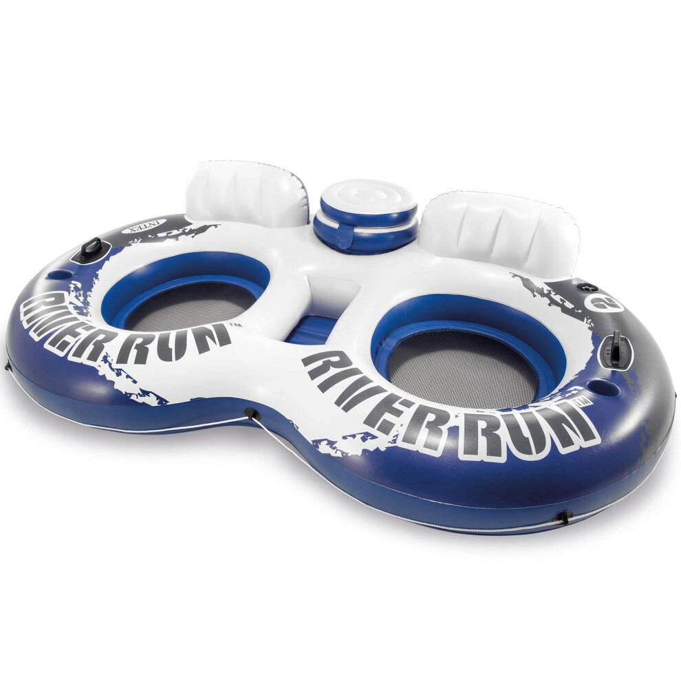 Intex River Run Inflatable Wheel Double Wheel Black, Blue, White